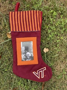 VIRGINIA TECH HOKIES Christmas Stocking PHOTO FRAME Unique BRAND NEW ❤️blt39j1 - Picture 1 of 5