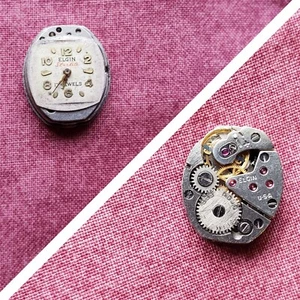 Vintage Elgin Starlite 833 17 Jewel Mechanical Wrist Watch Adjusted Movement WP1 - Bild 1 von 12