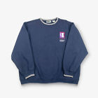 Vintage American Krebs Society Bestickt Sweatshirt Marineblau (L)