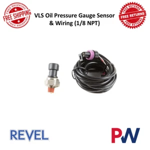 Revel VLS Oil Pressure Gauge Sensor & Wiring Black | 1/8 NPT | Universal Fitment - Picture 1 of 7