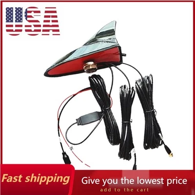 Shark Fin Car Antenna Radio FM/AM Signal Aerial Amplifier For WIFI GPS System Ne - Image 1 of 4