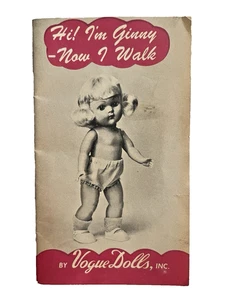 Folleto de muñecas Him Ginny Now I Can Walk By Vogue 1954 moda y accesorios - Imagen 1 de 3