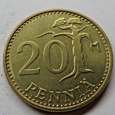 Finlandia 20 Pennia 1973 S aluminio-bronce KM#47 UNC Foto 1 de 2