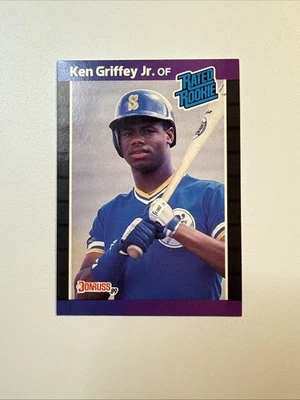 1989 Donruss Rated Rookie Ken Griffey Jr #33 *Denotes* Next to PERFORMANCE (A) - Image 1 of 2