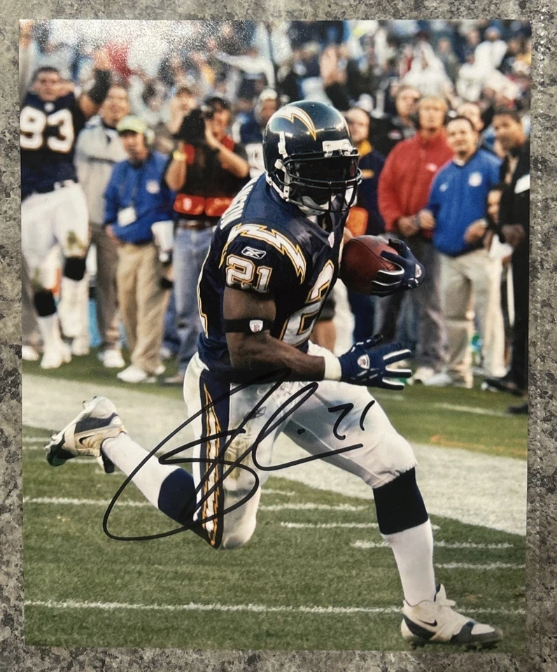 Foto firmada con autógrafo de LaDainian Tomlinson de 8x10 cargadores de San Diego *VER FOTOS* Foto 1 de 4