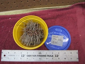 SET NOS Allen Bradley 100 Ohm 1/2 Watt 5% + 10% Carbon Comp Widerstand - Bild 1 von 7