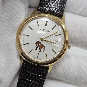 Bulova Accutron P0 Mens Wrist Watch Mack Truck Bulldog Logo Service Award Date - Picture 1 of 11