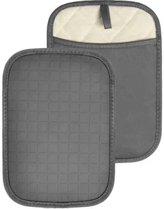Silicone Kitchen Pot Holders with Pockets, 2 Pc Set Trivet, Steam and Heat Re... - Picture 1 of 7