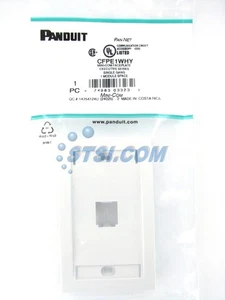 Placa frontal Panduit CFPE1WHY 1 puerto Mini-Com, serie ejecutiva, blanca ~ STSI - Imagen 1 de 3
