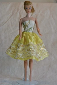 Vintage Barbie Pretty Party Dress With Gold Lace Skirt, TLC, 60s - Picture 1 of 4