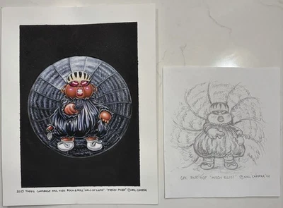 2023 GPK Rock N Roll Hall Of Lame Misty Missy/Messy Elliott Original Final Art - Image 1 of 4