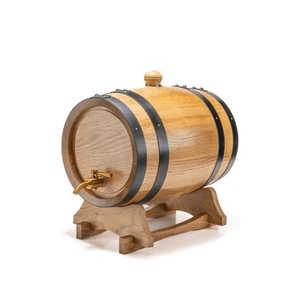 1.5L American Oak Barrel with Metal Spigot - Perfect for Aging Wine,Port, Whi... - Picture 1 of 9