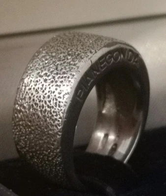 Anillo de Plata 925 Pianegonda Diseñador Italiano Esculpido Texturizado Arte Moderno N/O Foto 1 de 4