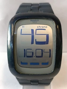 SWATCH BLUEBITE DIGITAL QUARTZ SURN104 SWISS UNISEX ADULT WORKING - Picture 1 of 22