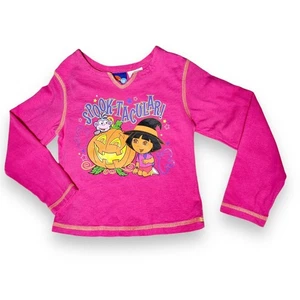 Vintage Dora the Explorer Y2K Halloween Pink Long Sleeve T Shirt Top 4T - Picture 1 of 11