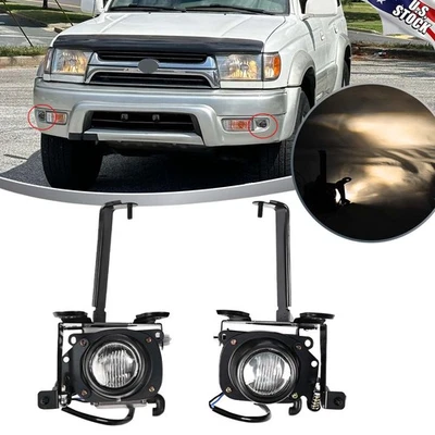 Pair Front Bumper Fog Lights Driving Lamps Assembly For Toyota 4Runner 1999-2002 - Image 1 of 4