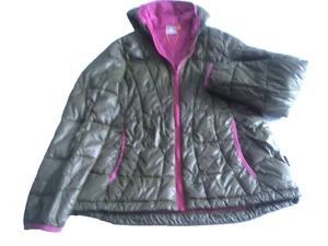OUTOORJACKE -Marke -HICKORY 42 - Leichtjacke -olivgrün / pink -gebraucht - Bild 1 von 9