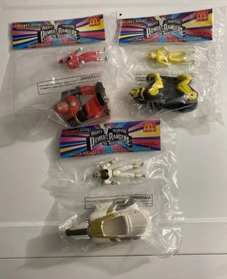 Lote de veículos McDonald’s Mighty Morphin Power Rangers The Movie boneco 1995 lacrado - Imagem 1 de 4