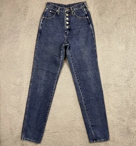 Vintage Wrangler Damenjeans 24 x 35,5 hoher Bund Knopfleiste Retro Cowgirl hergestellt in den USA - Bild 1 von 24