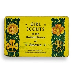 Vintage 1957 Girl Scout Membership card Ephemera West Memphis Arkansas  - Picture 1 of 3