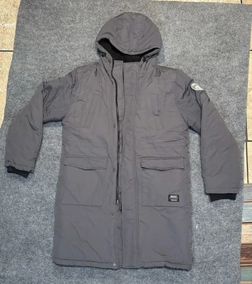 Chaqueta parka con capucha forrada gris WeSC para hombre mezcla de algodón (grande) Foto 1 de 4