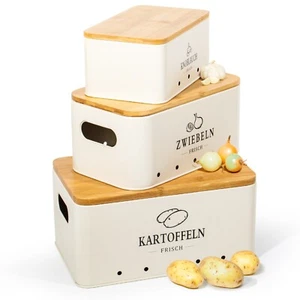 Kartoffel Aufbewahrungsbox, Vorratsdose 3er Set,Küche Aufbewahrung - Bild 1 von 14
