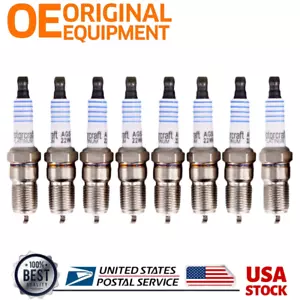 8pcs Motorcraft Platinum Spark Plugs Fit for Ford SP479 AGSF22WM 5.4L 6.8L - Foto 1 di 6