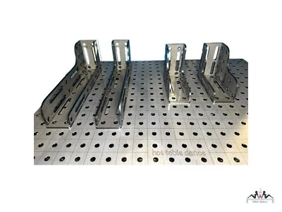 HOT TABLE DANCE *AKTION* 2 x 250mm und 2 x 500mm Spannwinkel Bausatz, Schweißtisch Zubehör