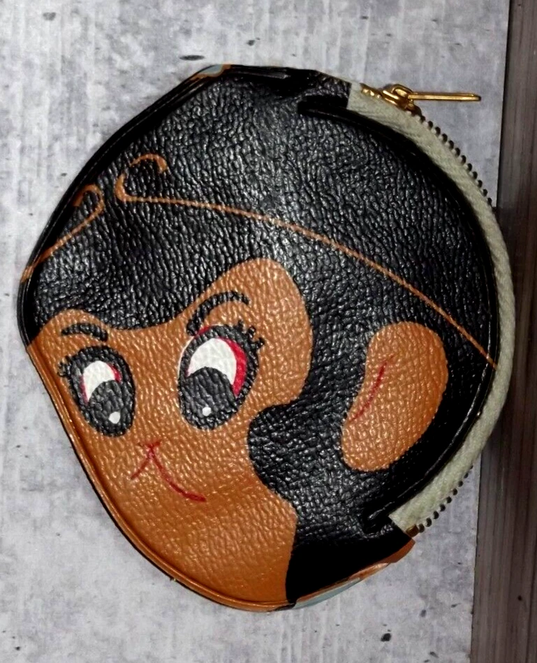 Monedero de vinilo mono cambio moneda vintage años 70 B102 Foto 1 de 1