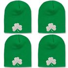 LOT de chapeaux bonnets en trèfle vert x 4 casquettes irlandaises acryliques taille unique pour la Saint-Patrick