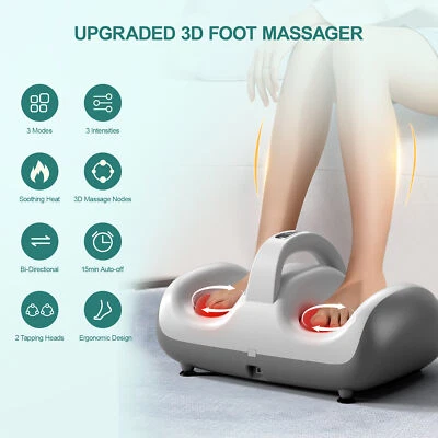 Foot and Calf Massager Machine w/Heat Blood Circulation Deep Kneading Vibration - Image 1 of 4