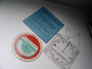 Rechenscheibe AERO FLIGHT CALCULATOR / AERO COMPASS PROTRACTOR - Afbeelding 1 van 5