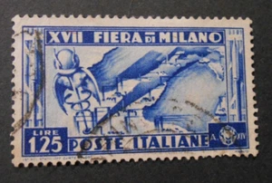 ITALIA,ITALY REGNO 1936 " 17° Fiera di Milano" 1,25 azzurro  USED ss.397 - Photo 1/1
