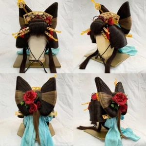 Used Japanese public theater bride Wig KATSURA cat ears shape w/Original case - Picture 1 of 8