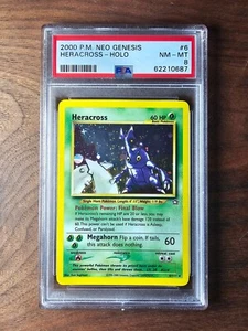 2000 Pokemon Neo Genesis #6 Heracross HOLO PSA 8 NM-MT - Picture 1 of 2