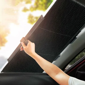 Einziehbare Auto Frontscheibe/Heckscheibe Sonnenblende Sonnenschutz Rollo 46cm - Bild 1 von 13