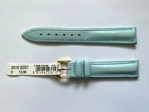 Morellato Baby Blue Genuine Calfskin Strap 18mm with Gold Buckle - Imagen 1 de 2