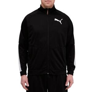 Puma Mens Black Knit Logo Track Jacket Athletic Big & Tall XLT BHFO 6127
