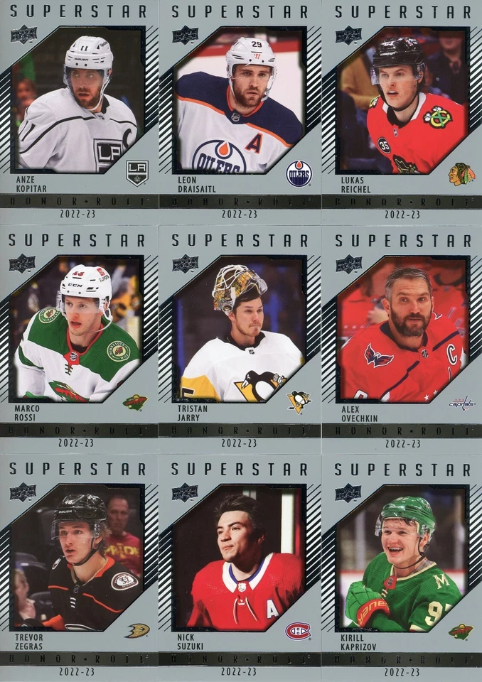 U PICK LOT 2022-23 22-23 Upper Deck Series 1 & 2 UD HONOR ROLL RC Insert cards - Image 1 of 1