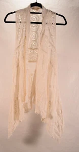 Anthropologie Meadow Rue Womens Crochet Cardigan Off-White XS - Picture 1 of 4