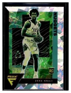 2020-21 Panini Flux Silver Cracked Ice Prizm #247 Zeke Nnaji RC Fanatics Qty - Picture 1 of 2