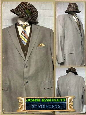$175 John Bartlett 52R Light Brown Cotton Classic Fit Blazer Sport Coat 722142 - Image 1 of 4