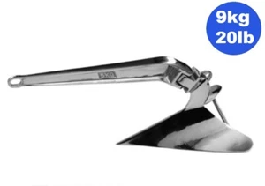 9KG 20LB Plough Anchor Marine 316 Stainless Steel Boat Fishing - Picture 1 of 2