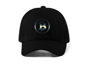 Bitcoin Crypto Dark DTF Printed Logo Baseball Cap Dad Hat Unisex Trendy Wear - Bild 1 von 4