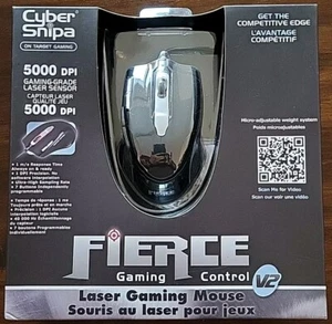 Cyber Snipa Fierce Gaming Control V2 Laser Gaming Mouse 5000 DPI NEW, Sealed - Picture 1 of 1