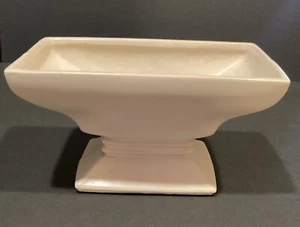 Maceta McCoy Pottery Mate Marfil Crema Pedestal Estampada 325 Clásica De Colección - Imagen 1 de 5