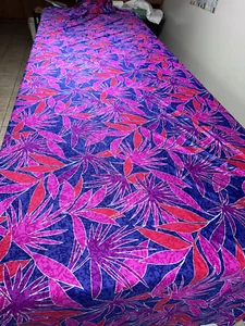 7 & 1/2 Yards MissBrenner Vintage Fabric Nylon ~ Vibrant Pink, Purple, Red - Picture 1 of 4