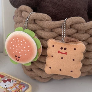 Cartoon Funny Plush Keychain Cute Hamburger Doll Plush Pendant Keychain Gifts - Picture 1 of 15