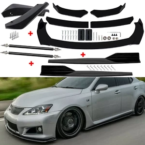 For Lexus IS250 IS350 Front Rear Bumper Lip Spoiler Body Kit Splitter Side Skirt - Picture 1 of 14