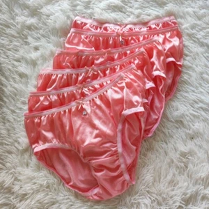6 rosa Höschen Bikini L Unterwäsche Damen hell Nylon Premium weich seidig hip34""-38" - Bild 1 von 12
